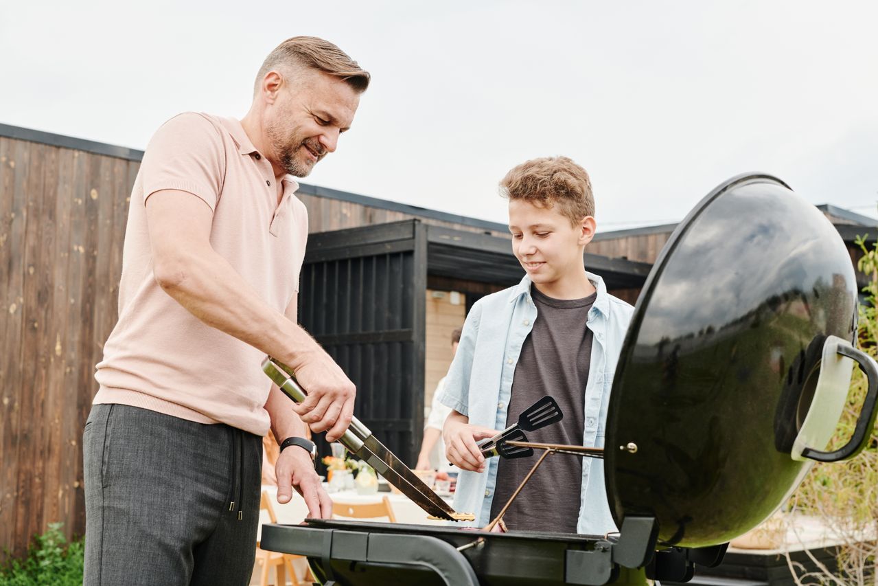 día del padre. carne asada