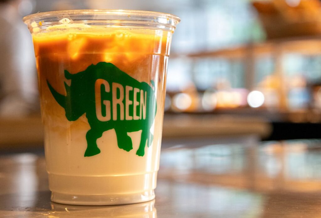 Cafe green rhino